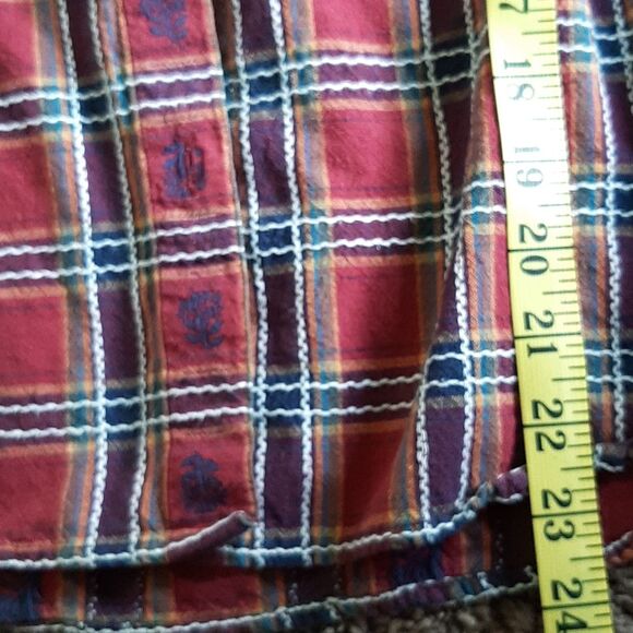 Cabin Creek Embroidered Red Botton Down Shirt Ps - Picture 7 of 7